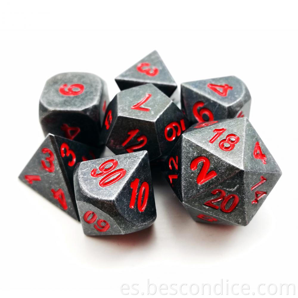 Metallic 7pcs Dungeons And Dragons Dice Set 3